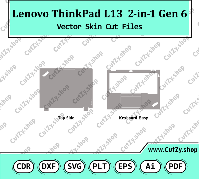 Lenovo ThinkPad L13 2-in-1 Gen 6 Vector Skin Cut Files