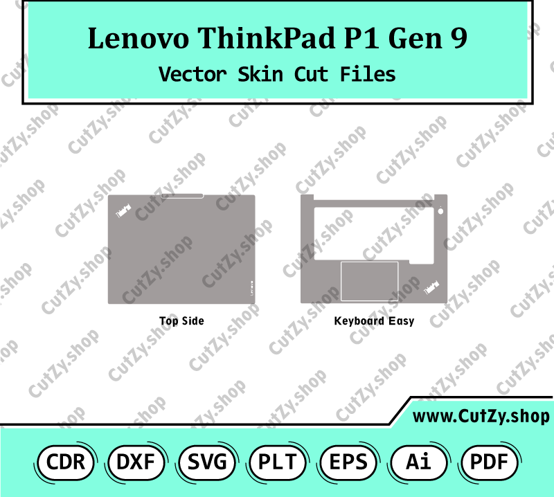 Lenovo ThinkPad P1 Gen 9 Vector Skin Cut Files