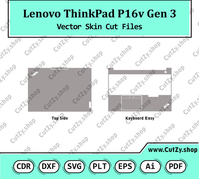 Lenovo ThinkPad P16v Gen 3 Vector Skin Cut Files