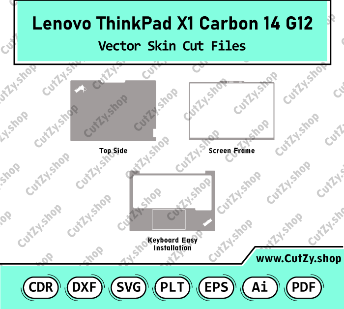 Lenovo ThinkPad X1 Carbon G12 14 Vector Skin Cut Files