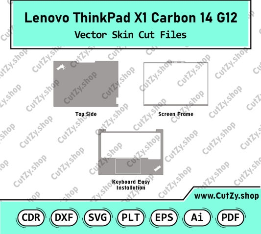 Lenovo ThinkPad X1 Carbon G12 14 Vector Skin Cut Files