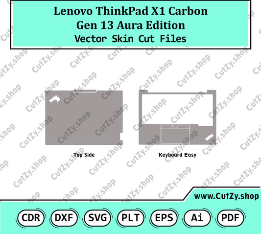 Lenovo ThinkPad X1 Carbon Gen 13 Aura Edition Vector Skin Cut Files