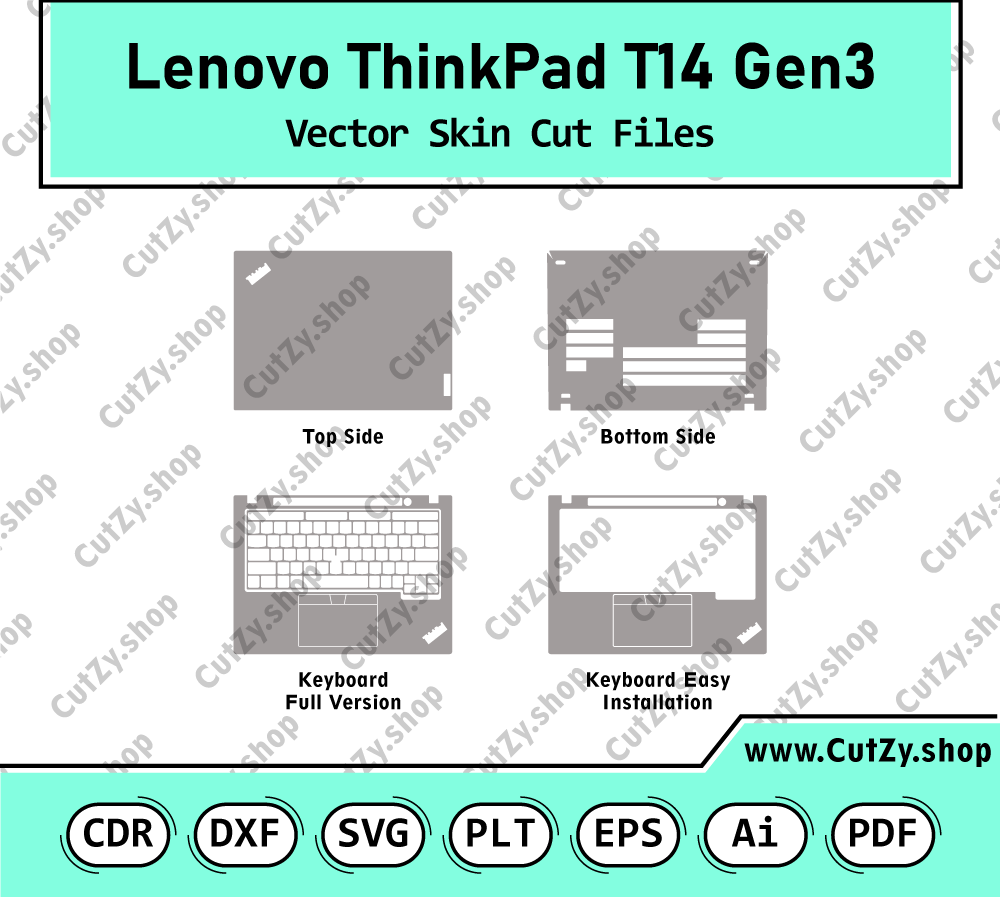 Lenovo ThinkPad t14 Gen3 Vector Skin Cut Files