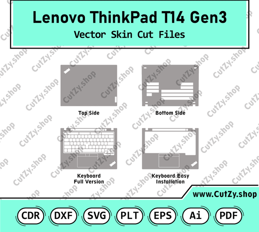 Lenovo ThinkPad t14 Gen3 Vector Skin Cut Files