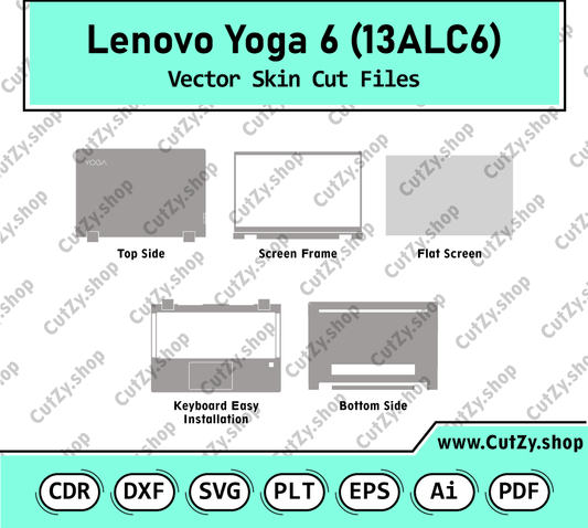 Lenovo Yoga 6 13ALC6 Vector Skin Cut Files