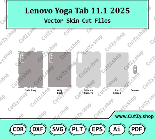 Lenovo Yoga Tab 11.1 2025 Vector Skin Cut Files