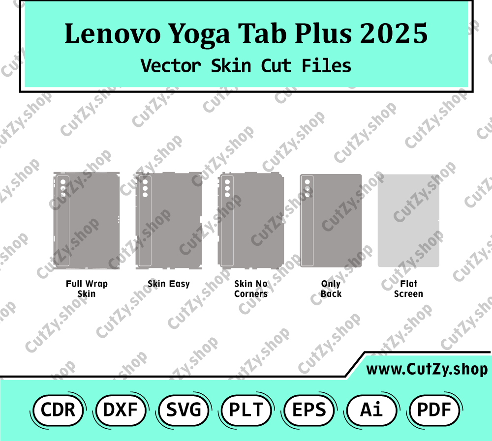 Lenovo Yoga Tab Plus 12.7 2025 Vector Skin Cut Files