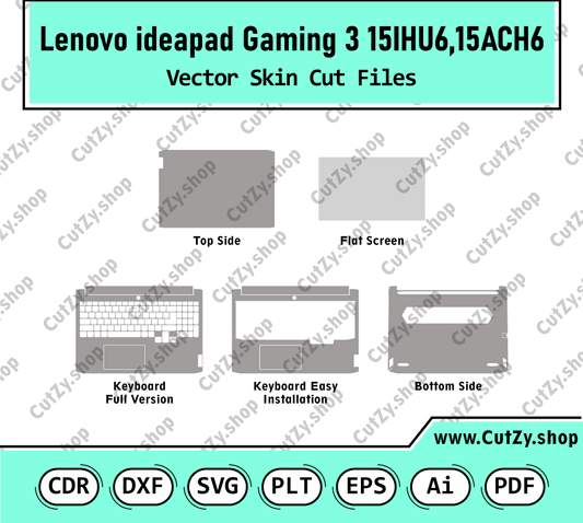 Lenovo ideapad Gaming 3 15ACH6-15IHU6 Vector Skin Cut Files