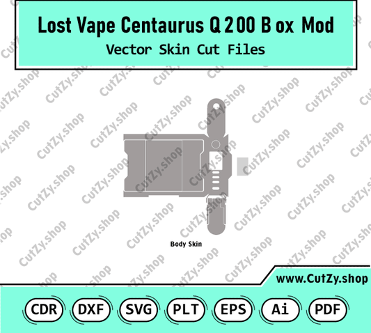 Lost Vape Centaurus Q200 Box Mod Vector Skin Cut Files