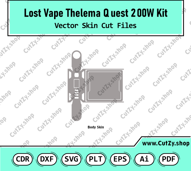 Lost Vape Thelema Quest 200W Kit Vector Skin Cut Files