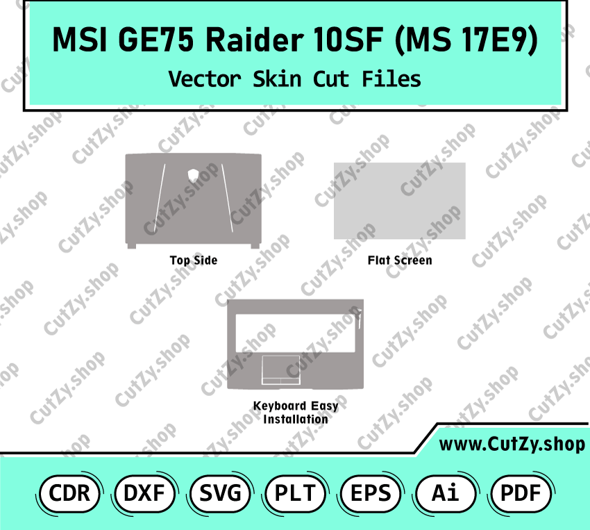 MSI GE75 Raider 10SF Vector Skin Cut Files