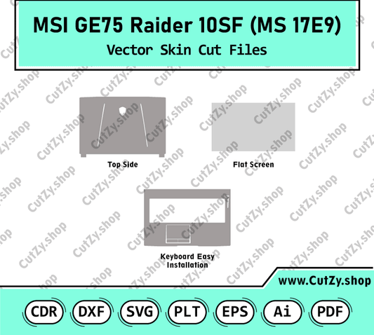 MSI GE75 Raider 10SF Vector Skin Cut Files