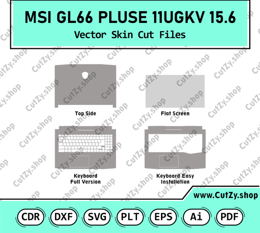 MSI GL66 PLUSE 11UGKV 15.6 Vector Skin Cut Files