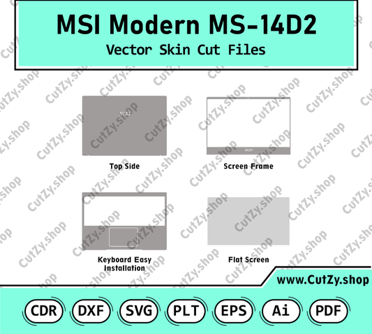 MSI Modern MS-14D2 Vector Skin Cut Files