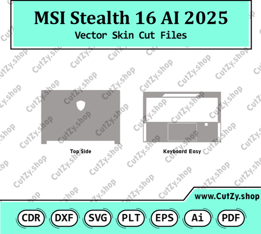 MSI Stealth 16 AI 2025 Vector Skin Cut Files