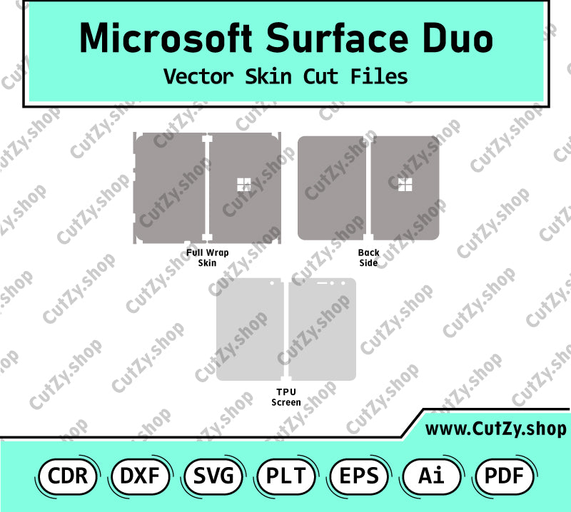 Microsoft Surface Duo Vector Skin Cut Files