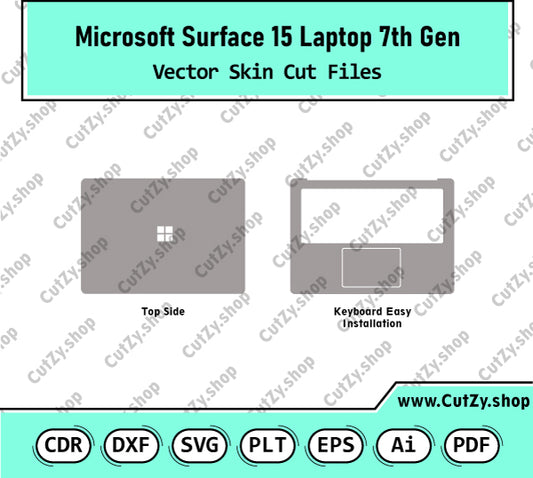Microsoft Surface Laptop 7th Edition 15 Vector Skin Cut Files
