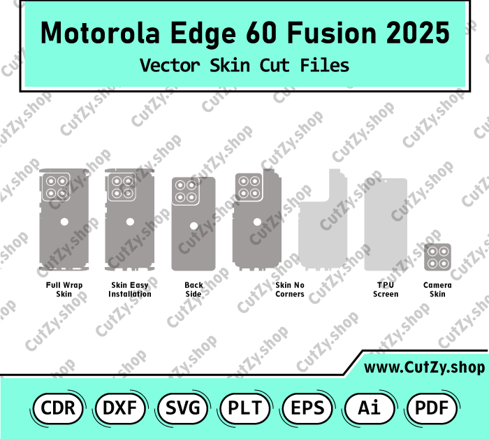 Motorola Edge 60 Fusion 2025 Vector Skin Cut Files