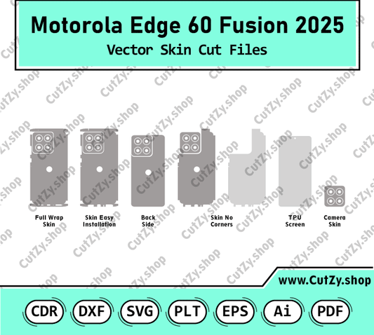 Motorola Edge 60 Fusion 2025 Vector Skin Cut Files