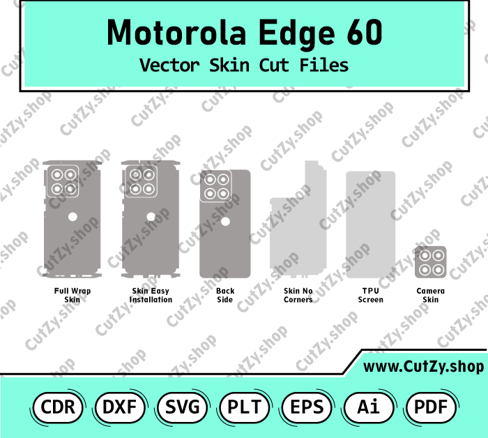Motorola Edge 60 Vector Skin Cut Files