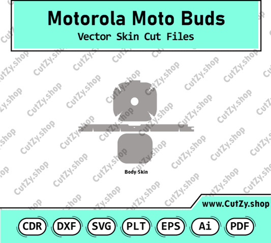 Motorola Moto Buds Vector Skin Cut Files