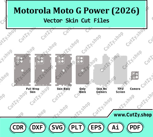 Motorola Moto G Power (2026) Vector Skin Cut Files