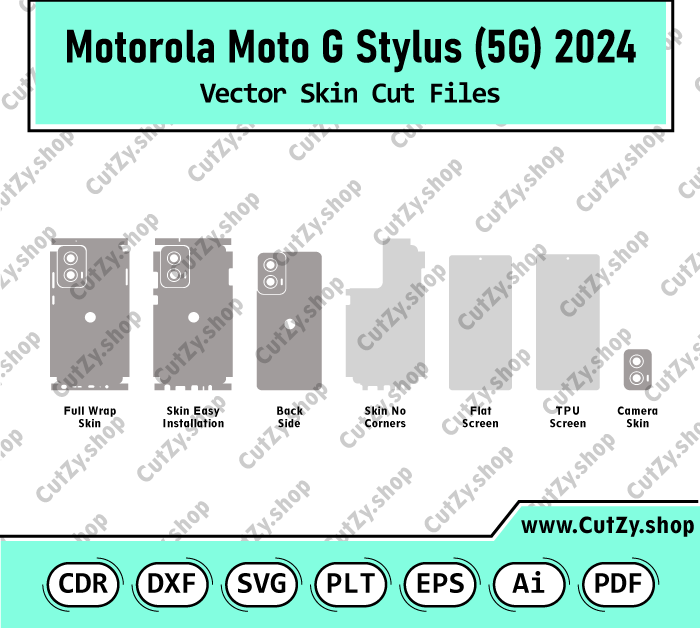 Motorola Moto G Stylus 5G 2024 Vector Skin Cut Files