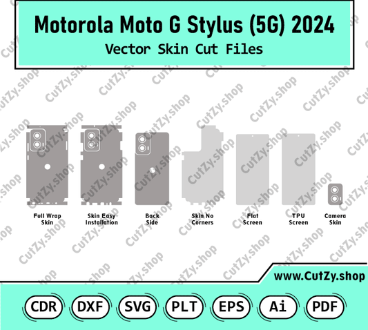 Motorola Moto G Stylus 5G 2024 Vector Skin Cut Files
