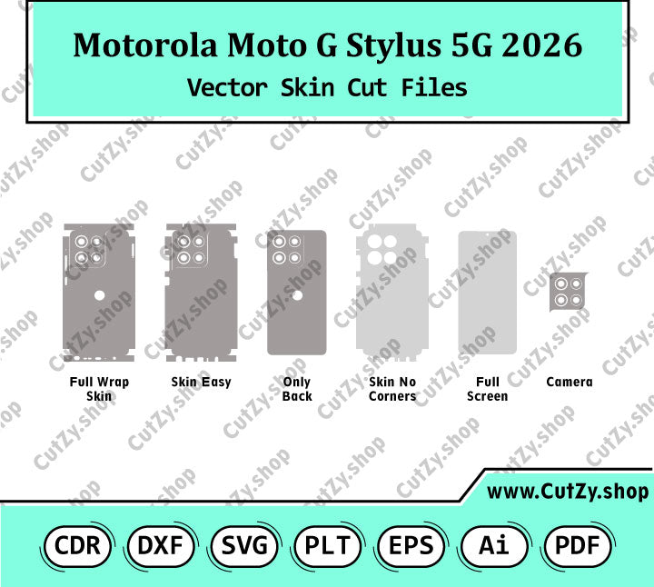 Motorola Moto G Stylus 5G 2026 Vector Skin Cut Files