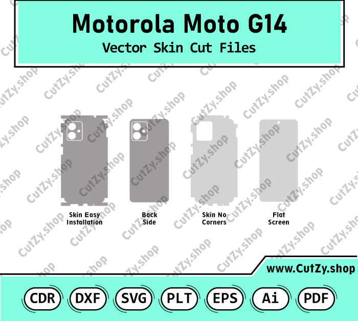 Motorola Moto G14 Vector Skin Cut Files