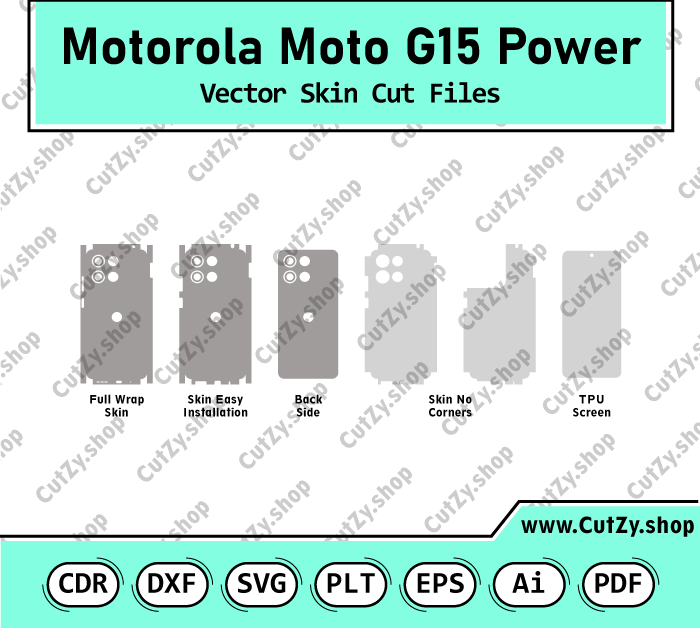 Motorola Moto G15 Power Vector Skin Cut Files