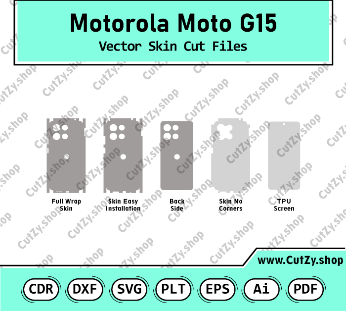 Motorola Moto G15 Vector Skin Cut Files