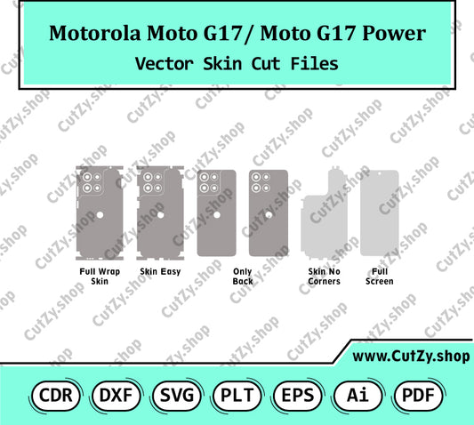 Motorola Moto G17- Moto G17 Power 2026 Vector Skin Cut Files