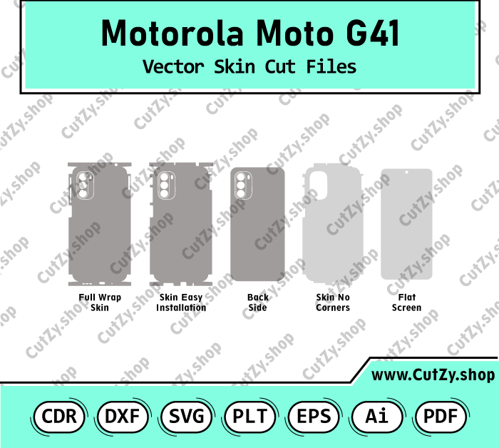 Motorola Moto G41 Vector Skin Cut Files