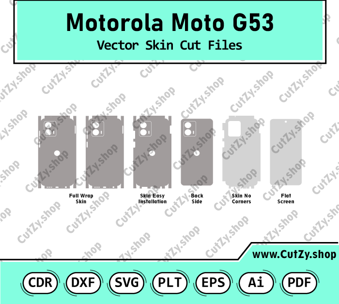 Motorola Moto G53 Vector Skin Cut Files