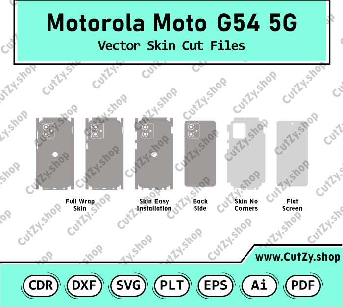 Motorola Moto G54 5G Vector Skin Cut Files