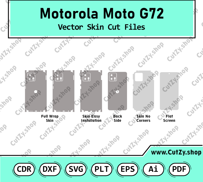Motorola Moto G72 Vector Skin Cut Files