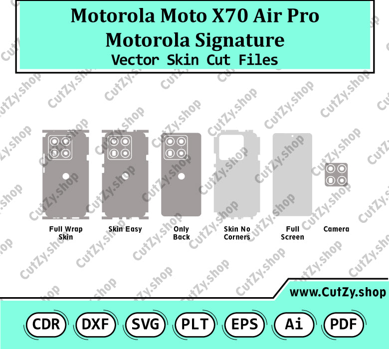 Motorola Moto X70 Air Pro/Motorola Signature Vector Skin Cut Files