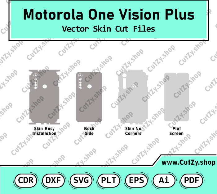 Motorola One Vision Plus Vector Skin Cut Files