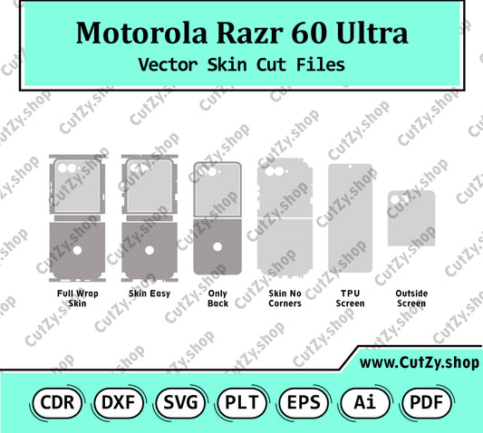 Motorola Razr 60 Ultra Vector Skin Cut Files