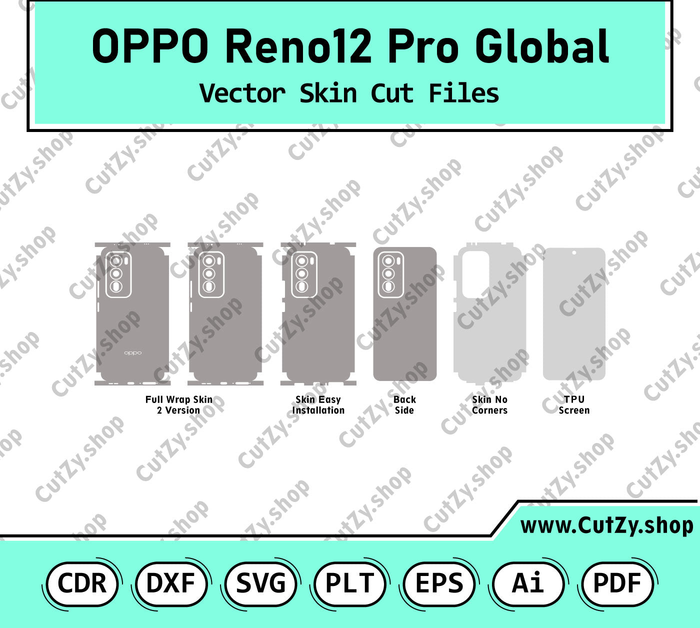 OPPO Reno 12 Pro Global CPH2629 Vector Skin Cut Files