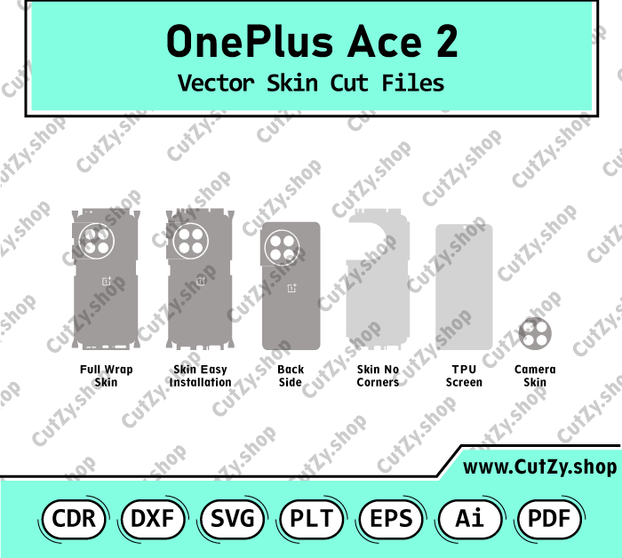 OnePlus Ace 2 Vector Skin Cut Files