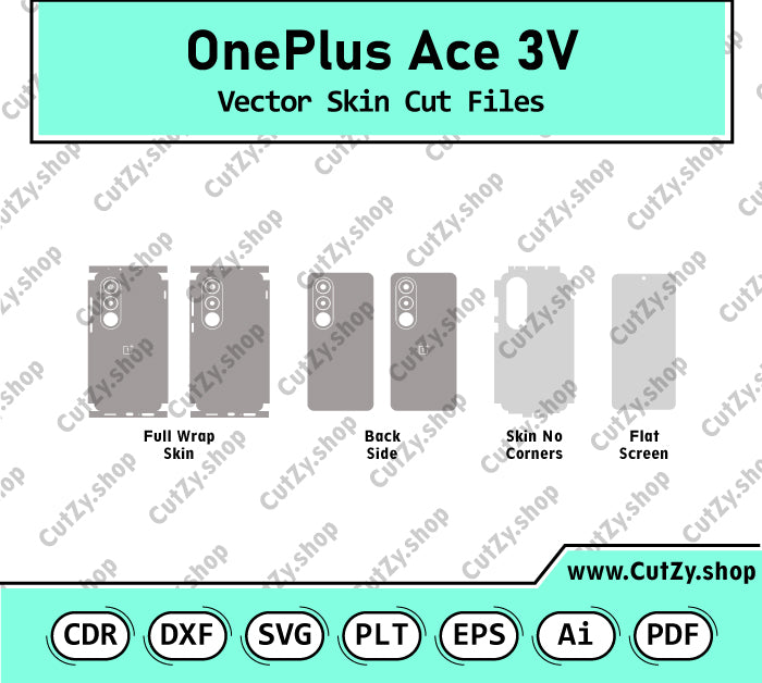OnePlus Ace 3V Vector Skin Cut Files