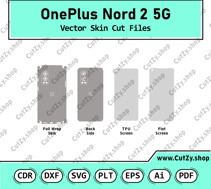 OnePlus Nord 2 5G Vector Skin Templates