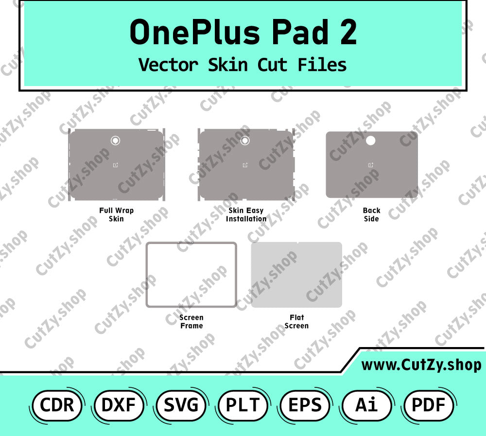 OnePlus Pad 2 Vector Skin Cut Files