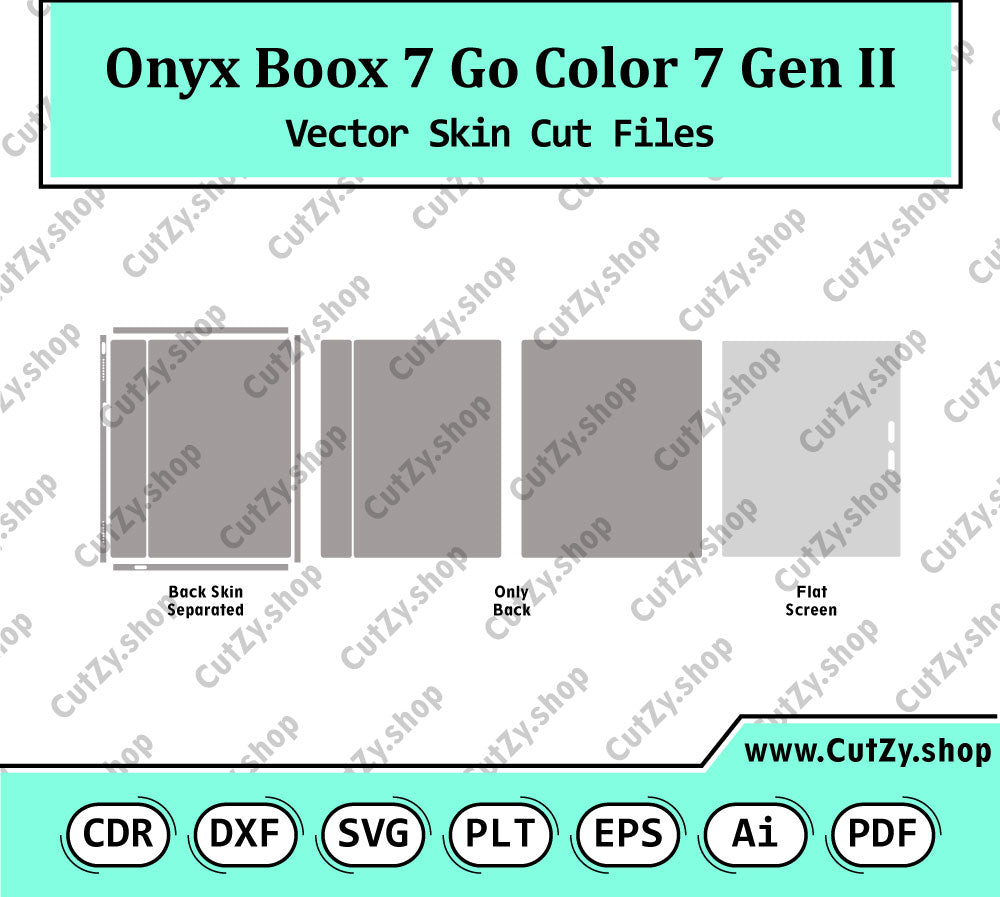 Onyx Boox 7 Go Color 7 Gen II Vector Skin Cut Files