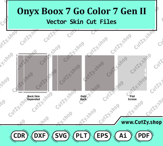 Onyx Boox 7 Go Color 7 Gen II Vector Skin Cut Files