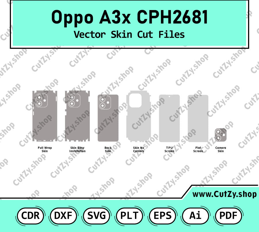 Oppo A3x CPH2681 Vector Skin Cut Files