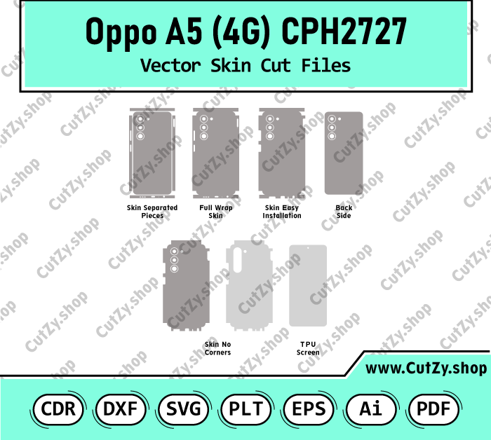 Oppo A5 4G CPH2727 Vector Skin Cut Files
