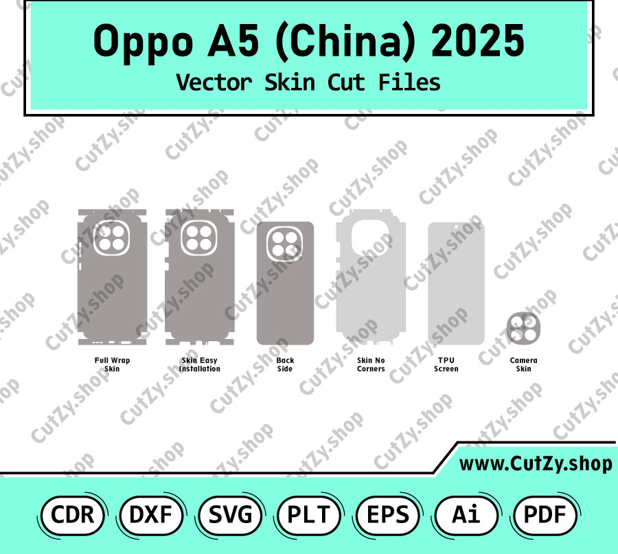 Oppo A5 (China) 2025 Vector Skin Cut Files